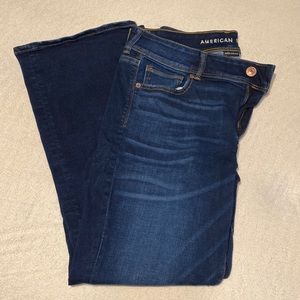 American Eagle Super Stretch Jeans Kick Boot Size 16 Short